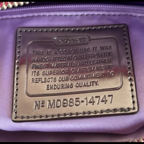 VTG Y2K Coach Poppy Glam Tote Bag RARE Pink Geometric OpArt Kaleidoscope Barbie - Picture 8 of 10